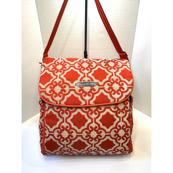 Petunia Pickle Bottom Boxy Breakfast In Berkshire Backpack Diaper Hand Bag Red - Picture 1 of 15